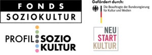 Logo-Pakett: Fond Soziokultur, Profil:Soziokultur, Die Beauftragte der Bundesregierung für Kultur und Medien, Neustart Kultur