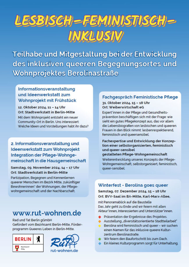 RuT Plakat Lesbisch - Feministisch - Inklusiv