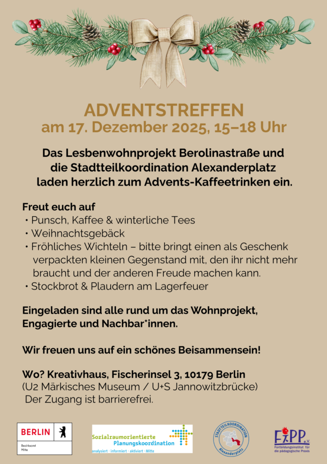 RuT - Adventskaffeetrinken am 17. Dezember 2025