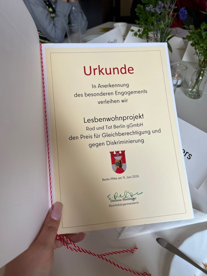 Preis für Gleichberechtigung und gegen Diskriminierung 2026